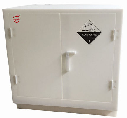 購入 ラボ溶媒 プラスチック ダブルドア 小腐食キャビネット ホワイトポリプロピレン酸 オンライン製造