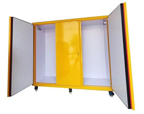 購入 Steel Chemical Storage Cabinet with 3-Point Locking System Fire Proof and Explosion Proof for Secure Chemical Handling オンライン製造